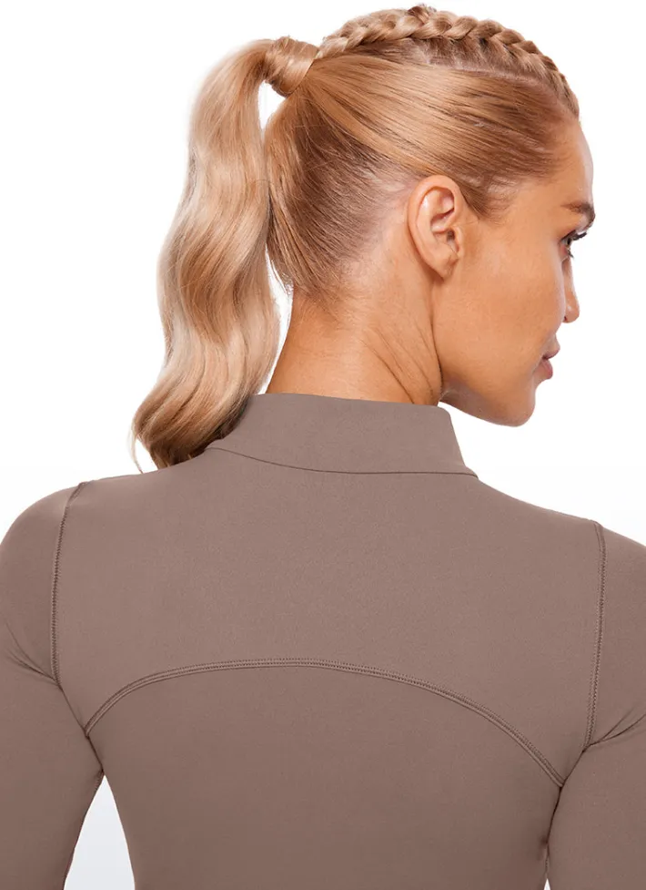 Fashion CRZ YOGA Butterluxe Mock Turtleneck Cropped Long Sleeves