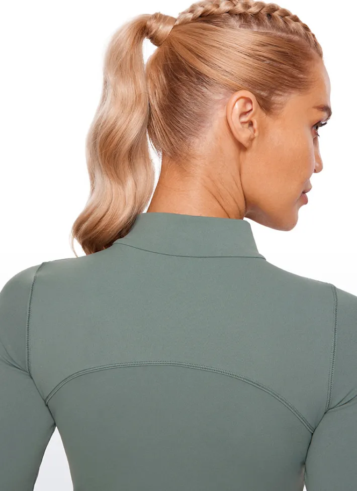 Fashion CRZ YOGA Butterluxe Mock Turtleneck Cropped Long Sleeves