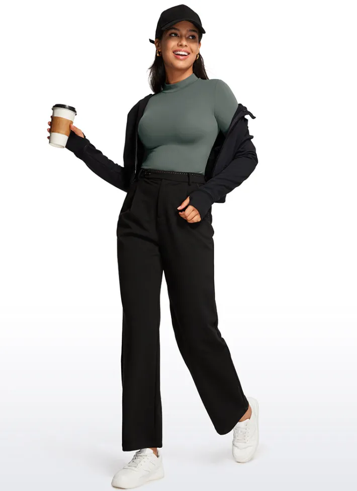 Store CRZ YOGA Butterluxe Mock Turtleneck Long Sleeve Bodysuits