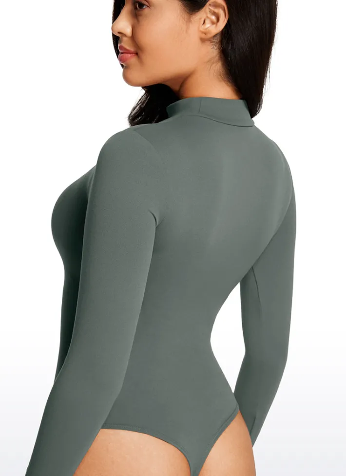 Store CRZ YOGA Butterluxe Mock Turtleneck Long Sleeve Bodysuits