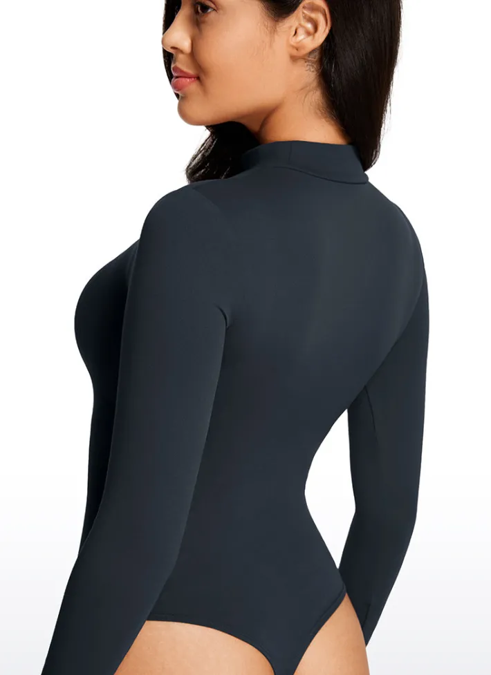 Store CRZ YOGA Butterluxe Mock Turtleneck Long Sleeve Bodysuits
