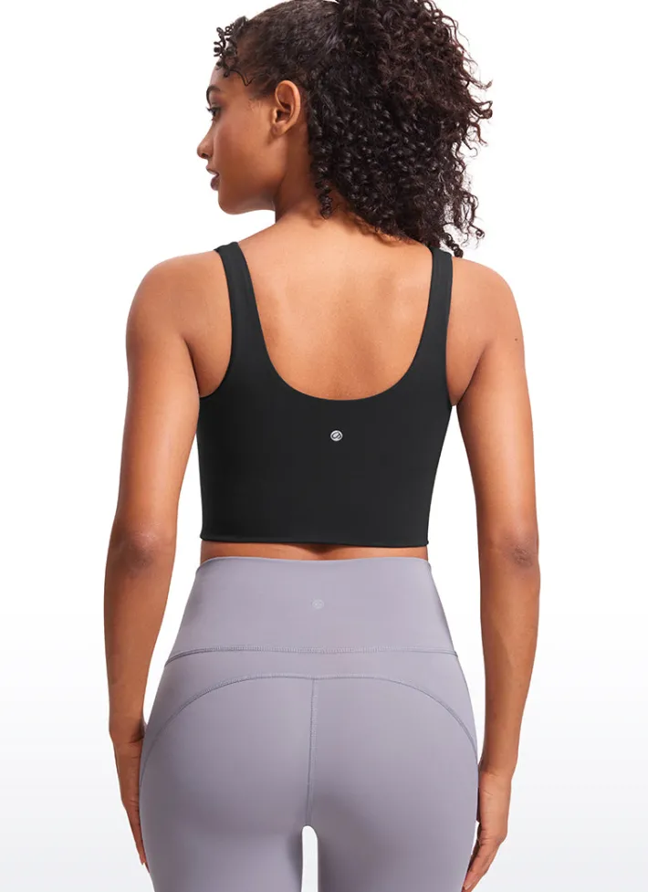 Cheap CRZ YOGA Butterluxe Molded Cup V Neck Built-in Bra Tanks