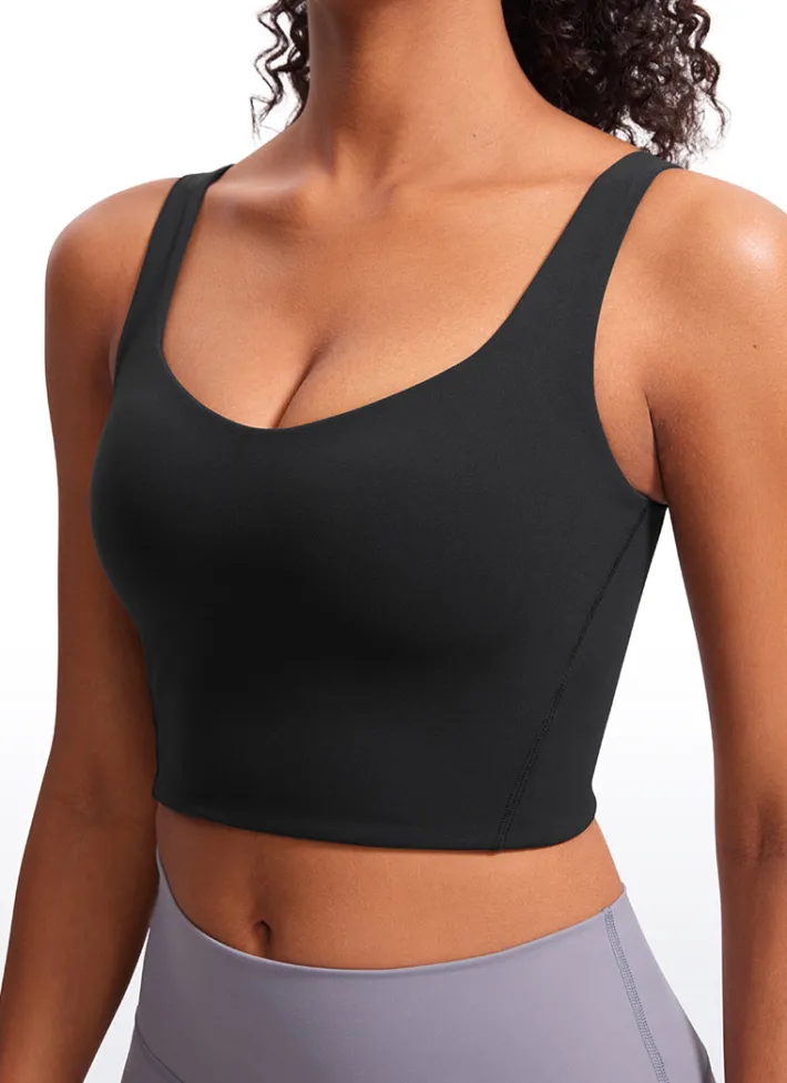 Cheap CRZ YOGA Butterluxe Molded Cup V Neck Built-in Bra Tanks
