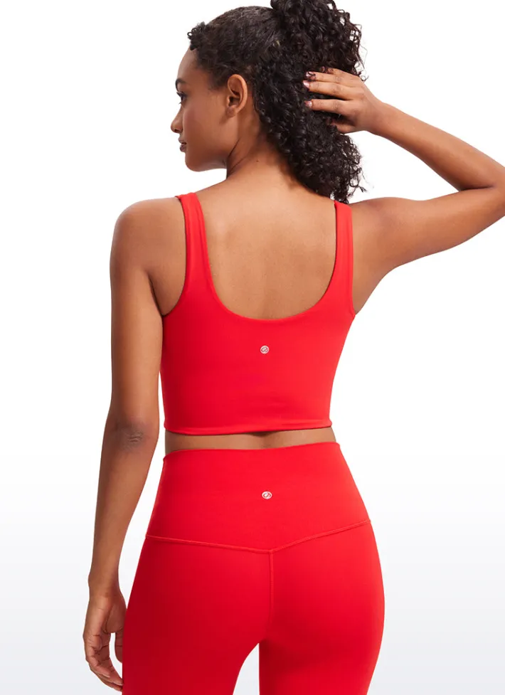 Cheap CRZ YOGA Butterluxe Molded Cup V Neck Built-in Bra Tanks