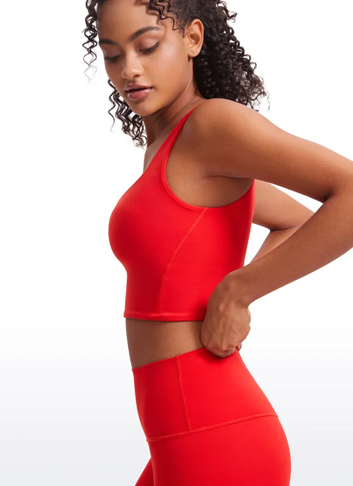 Cheap CRZ YOGA Butterluxe Molded Cup V Neck Built-in Bra Tanks