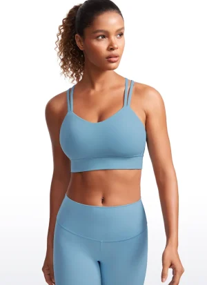 Fashion CRZ YOGA Butterluxe Molded Cups Sports Bra Criss Cross