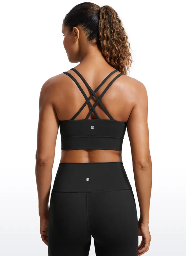 Fashion CRZ YOGA Butterluxe Molded Cups Sports Bra Criss Cross