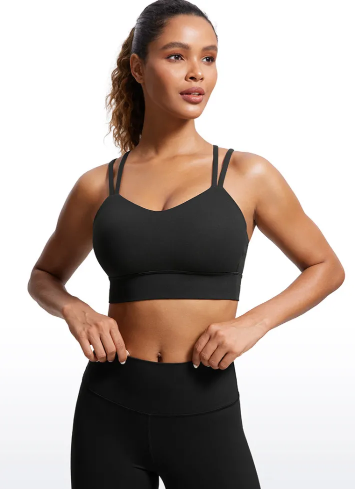 Fashion CRZ YOGA Butterluxe Molded Cups Sports Bra Criss Cross