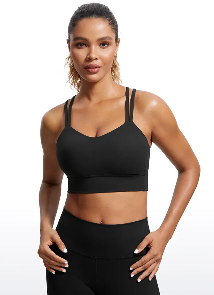Fashion CRZ YOGA Butterluxe Molded Cups Sports Bra Criss Cross