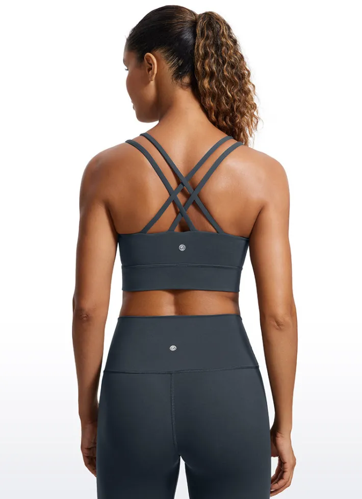 Fashion CRZ YOGA Butterluxe Molded Cups Sports Bra Criss Cross