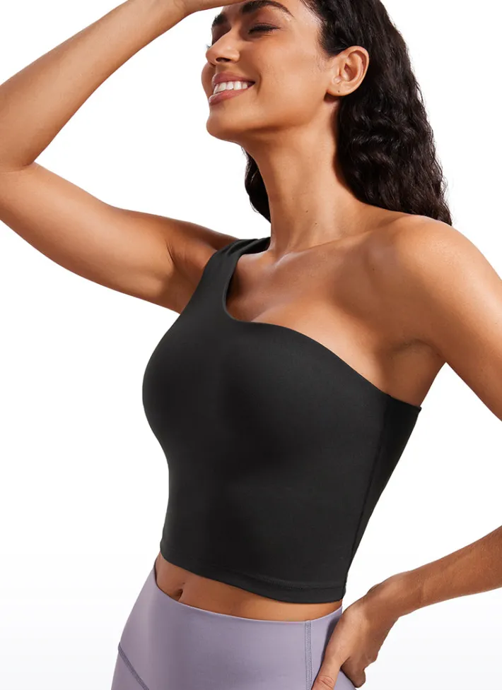 Best Sale CRZ YOGA Butterluxe One Shoulder Built-in Bra Tanks