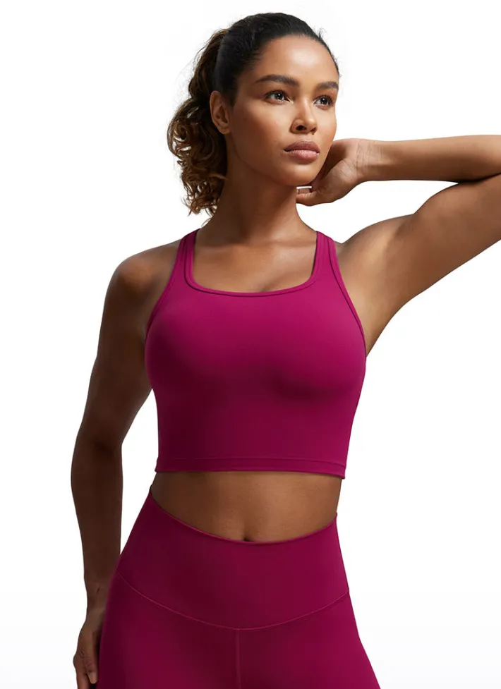 Fashion CRZ YOGA Butterluxe Scoop Neck Bra Racerback Longline