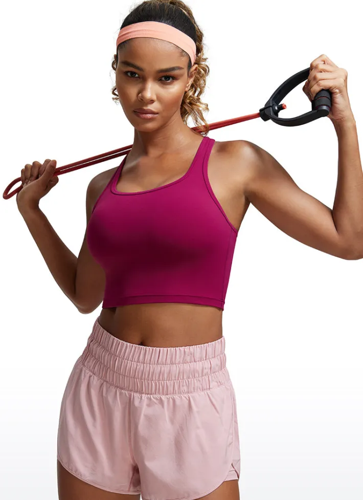 Fashion CRZ YOGA Butterluxe Scoop Neck Bra Racerback Longline