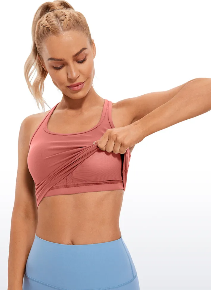 Fashion CRZ YOGA Butterluxe Scoop Neck Bra Racerback Longline