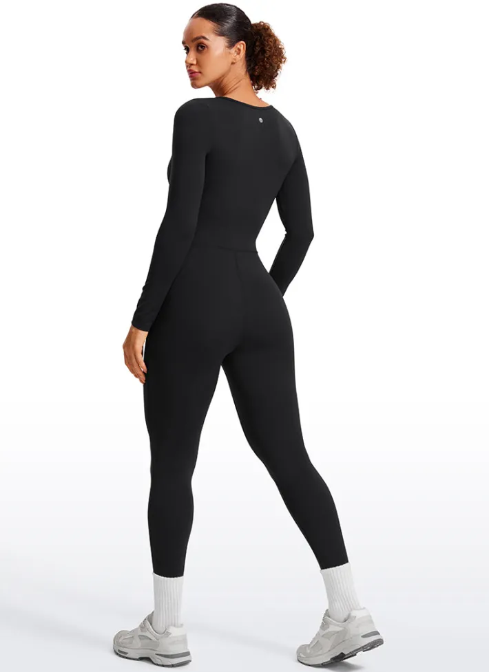 New CRZ YOGA Butterluxe Scoop Neck Long Sleeve Jumpsuits 25"