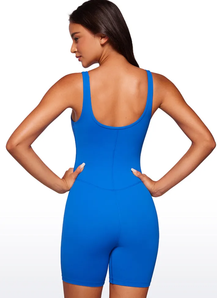 Best Sale CRZ YOGA Butterluxe Scoop Neck Rompers 6'' - Shorts Bodysuits