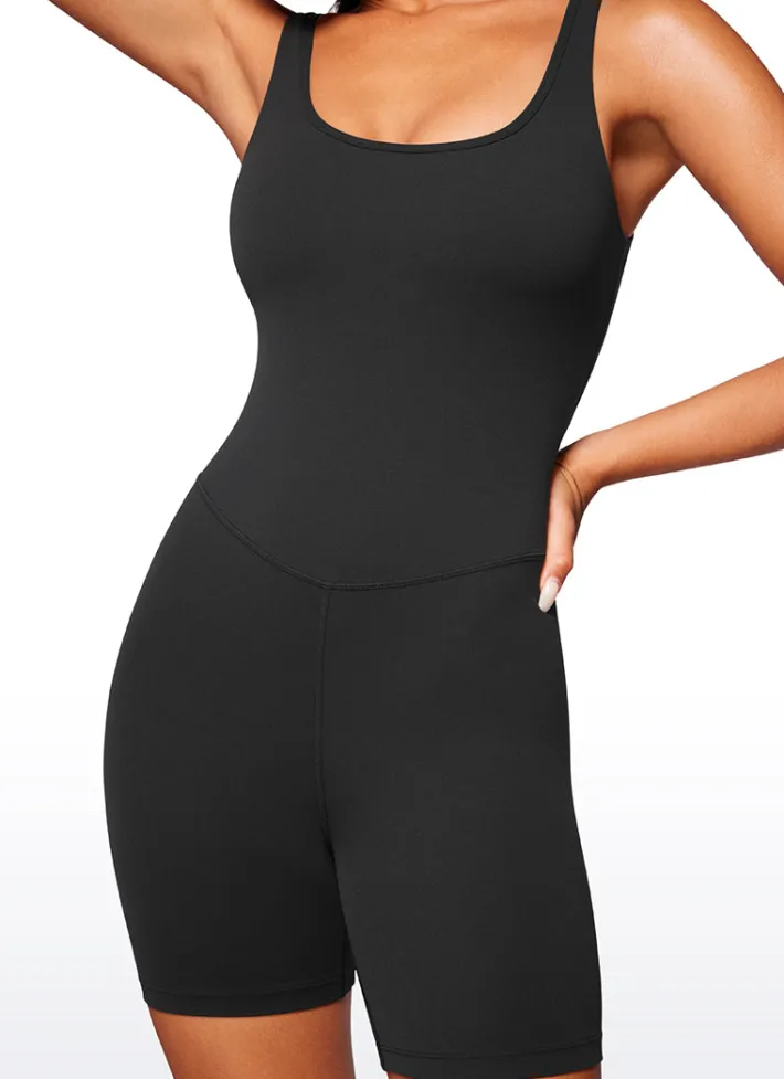 Best Sale CRZ YOGA Butterluxe Scoop Neck Rompers 6'' - Shorts Bodysuits