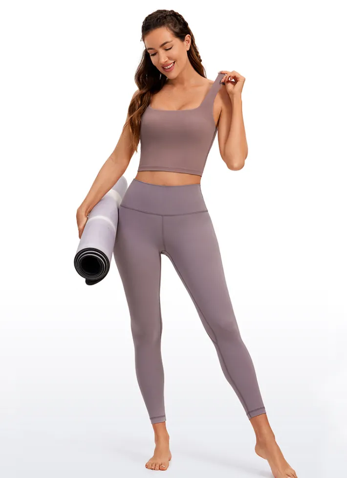 Flash Sale CRZ YOGA Butterluxe Square Neck Build-in Bra Tanks