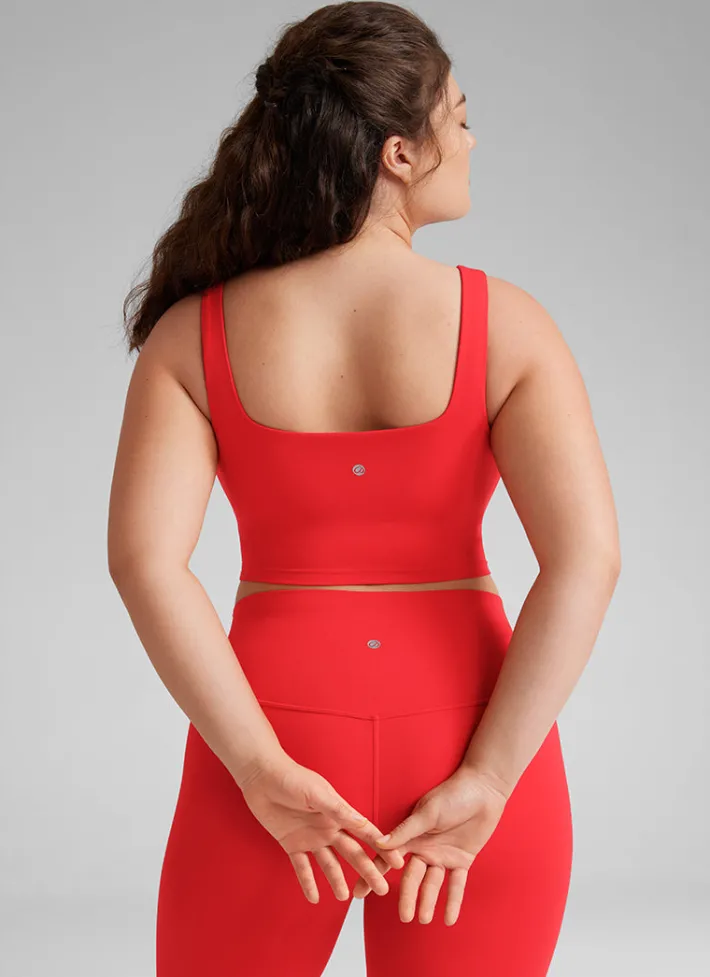 Best CRZ YOGA Butterluxe Square Neck Build-in Bra Tanks