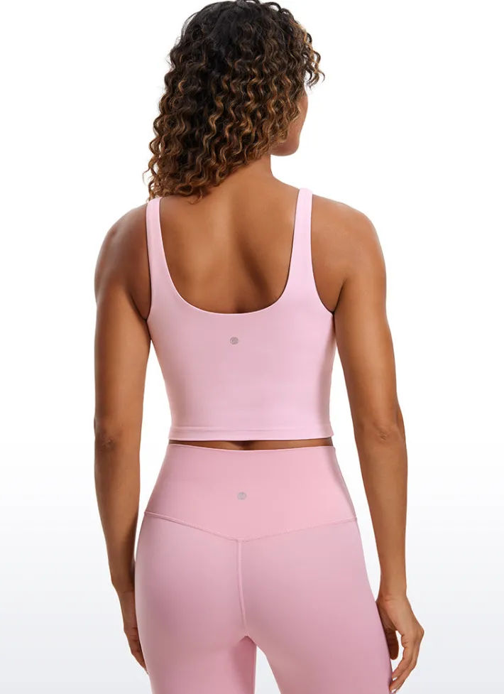 Fashion CRZ YOGA Butterluxe U Back Longline Built-in Bra Tanks