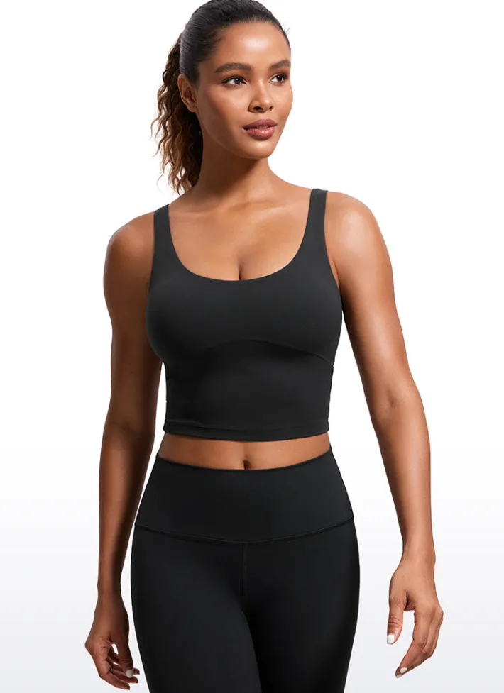 Fashion CRZ YOGA Butterluxe U Back Longline Built-in Bra Tanks
