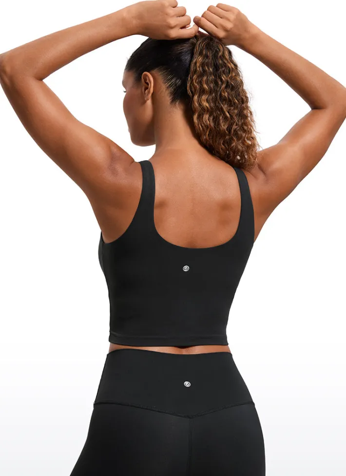 Fashion CRZ YOGA Butterluxe U Back Longline Built-in Bra Tanks