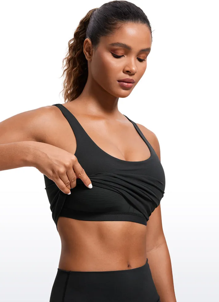 Fashion CRZ YOGA Butterluxe U Back Longline Built-in Bra Tanks