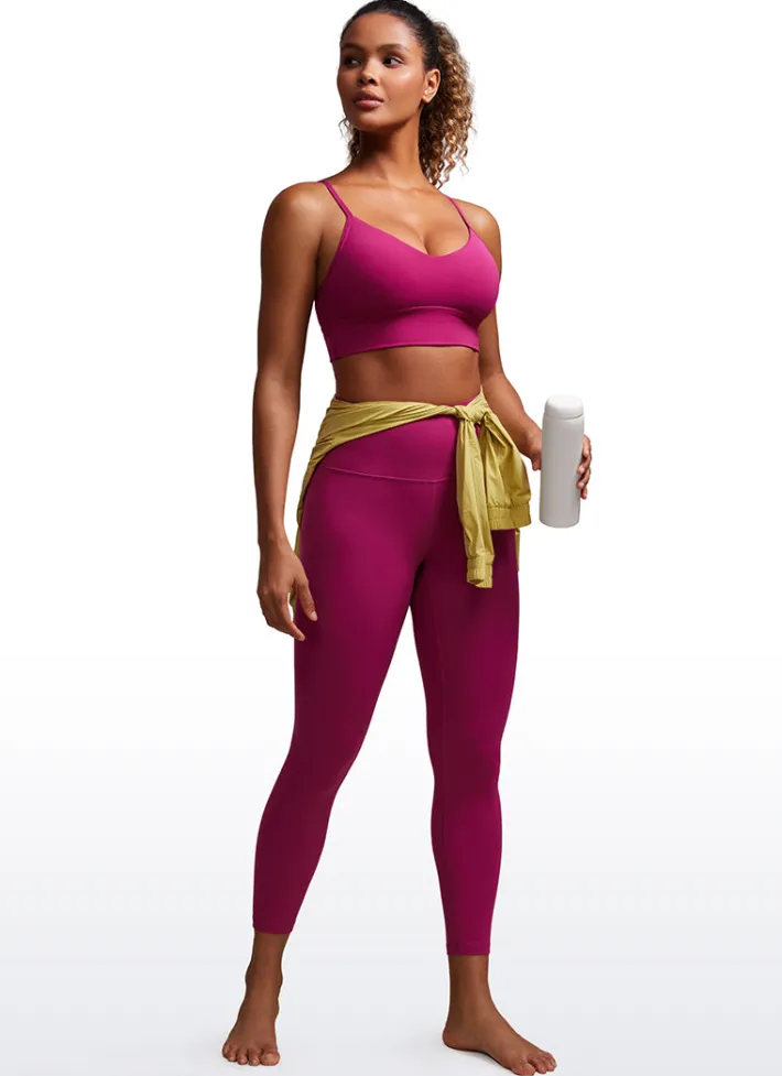 Hot CRZ YOGA Butterluxe V Neck Longline Sports Bra