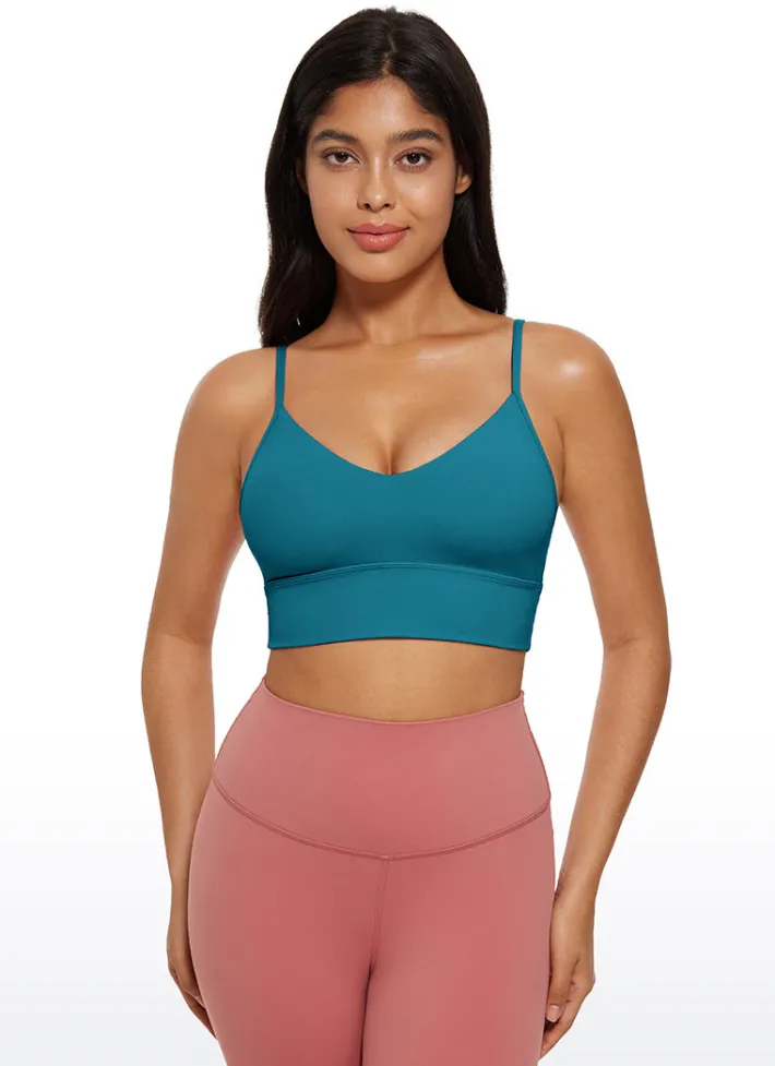Hot CRZ YOGA Butterluxe V Neck Longline Sports Bra