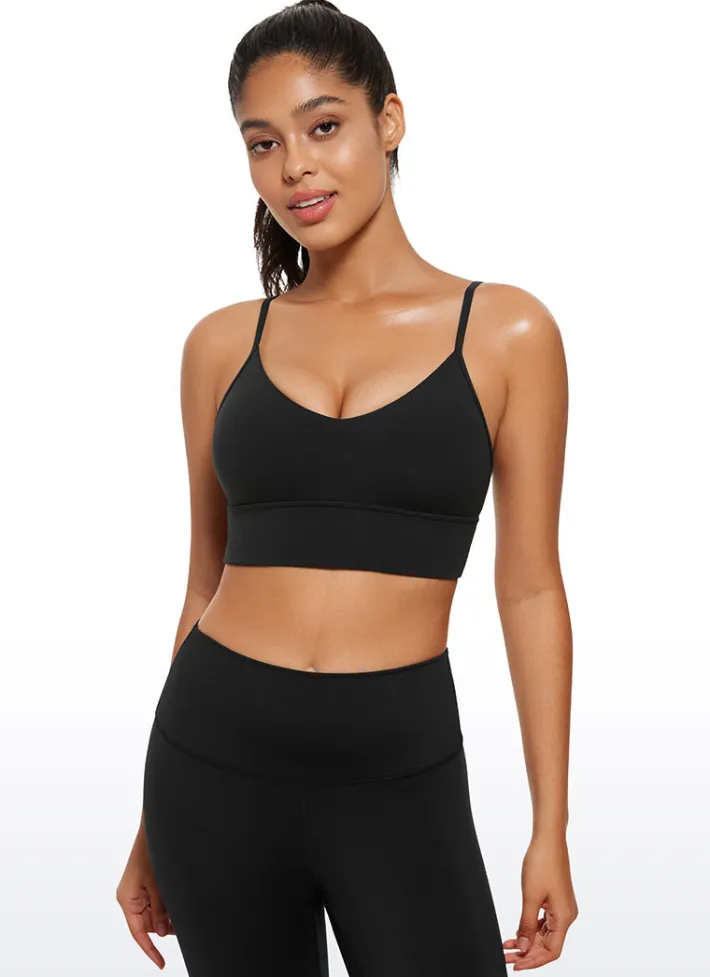 Best CRZ YOGA Butterluxe V Neck Longline Sports Bra