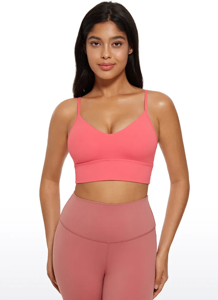 Hot CRZ YOGA Butterluxe V Neck Longline Sports Bra