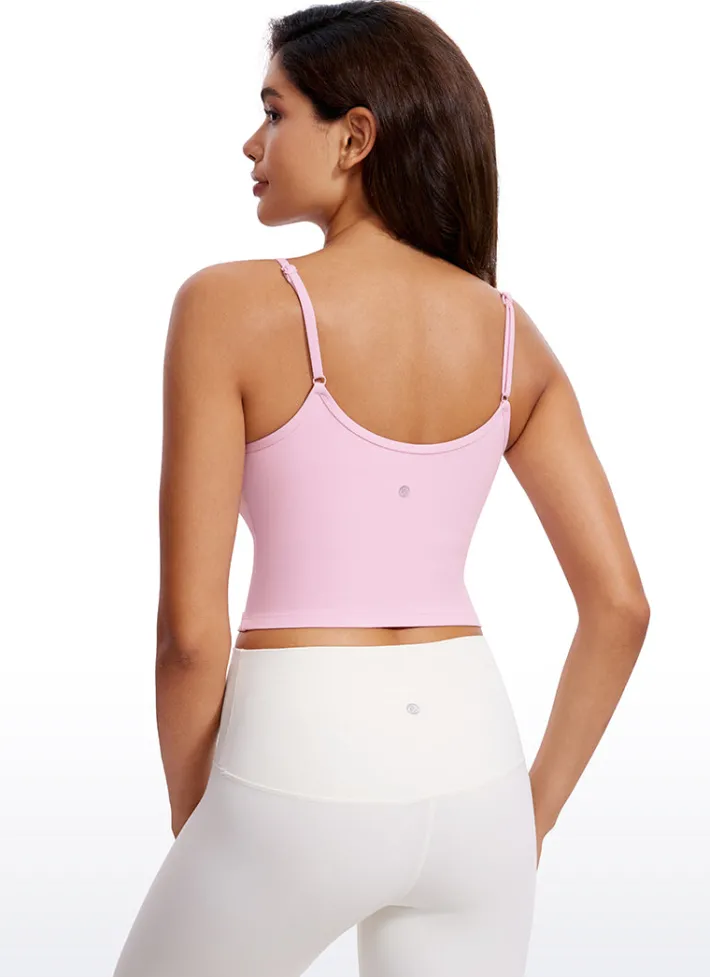 New CRZ YOGA Butterluxe V Neck Sweetheart Built-in Bra Tanks