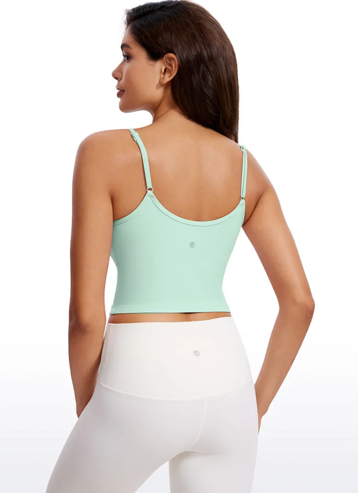 New CRZ YOGA Butterluxe V Neck Sweetheart Built-in Bra Tanks