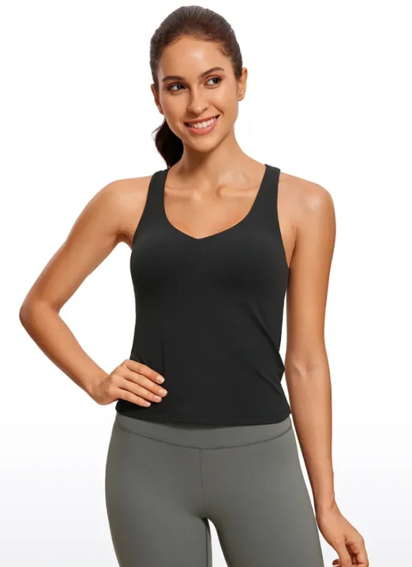 Cheap CRZ YOGA Butterluxe V Neck Waist-Length Tank Racerback