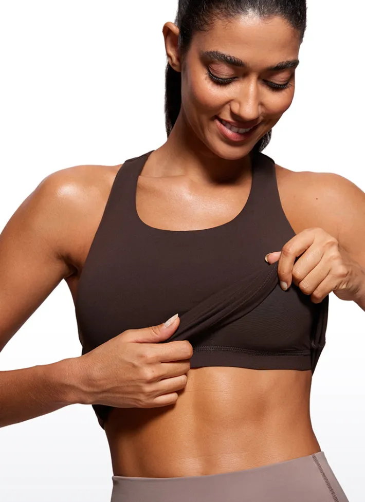Sale CRZ YOGA Butterluxe Waist Length Built-in Bra Tank Racerback