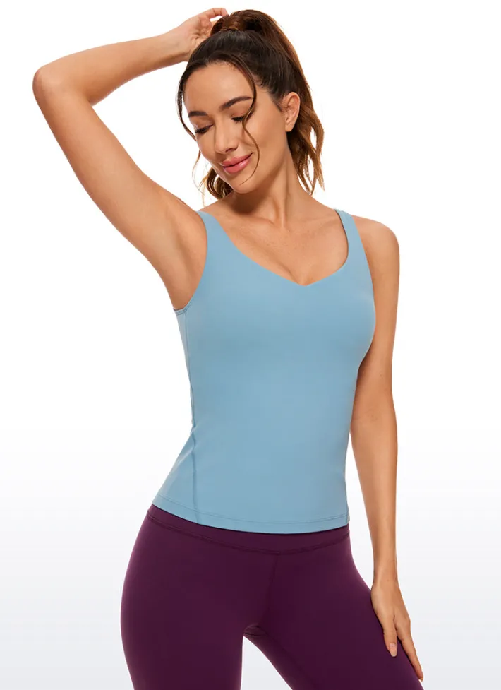 Best CRZ YOGA Butterluxe Waist-Length Built-in Bra Tank V Neck