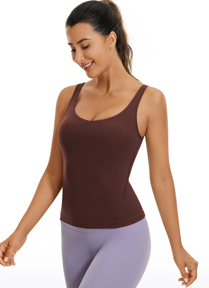 Best CRZ YOGA Butterluxe Waist-Length Built-in Bra Tank V Neck