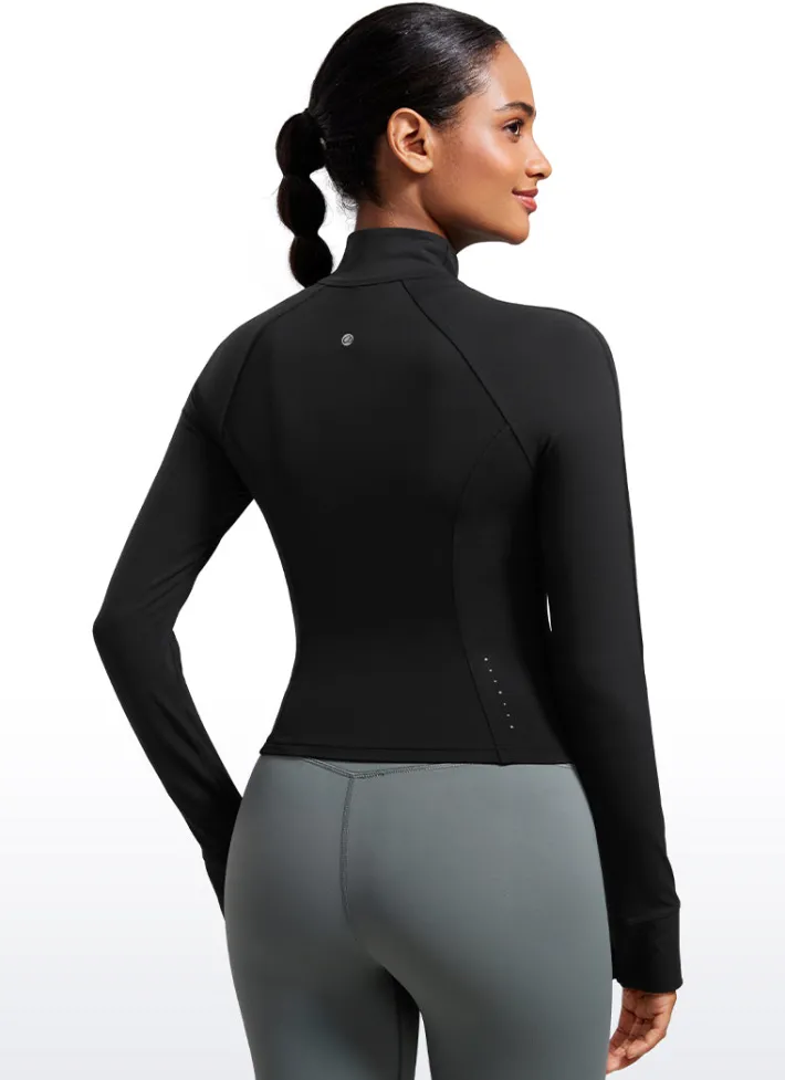 Clearance CRZ YOGA Butterluxe Waist-Length Full Zip Jackets