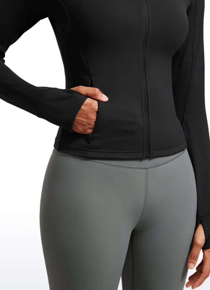 Clearance CRZ YOGA Butterluxe Waist-Length Full Zip Jackets