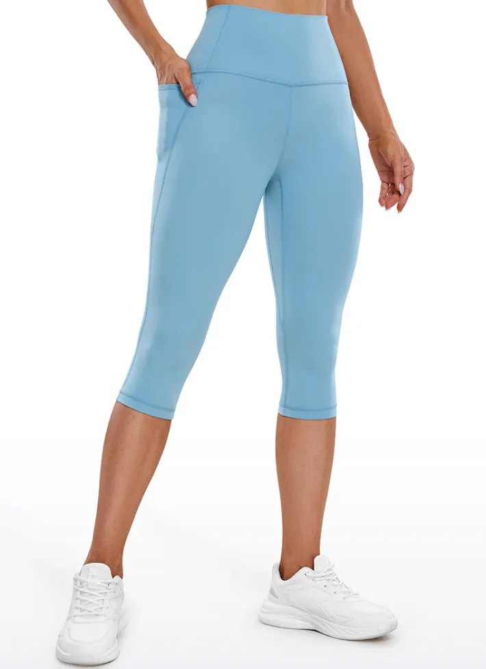 New CRZ YOGA Butterluxe Yoga Pockets Capris Leggings 17''