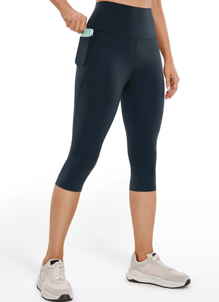 New CRZ YOGA Butterluxe Yoga Pockets Capris Leggings 17''