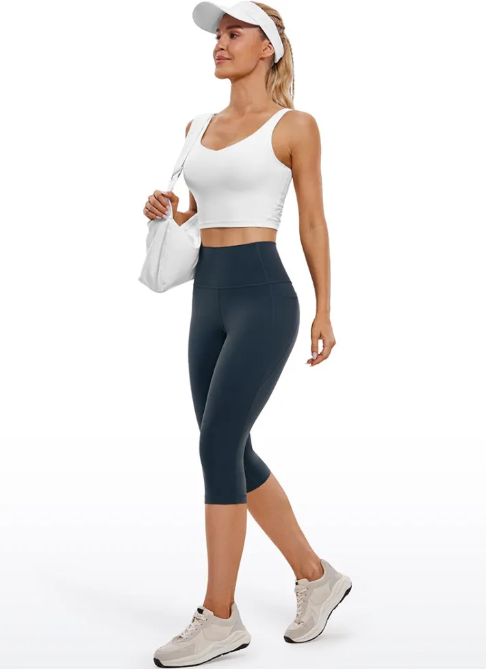 New CRZ YOGA Butterluxe Yoga Pockets Capris Leggings 17''