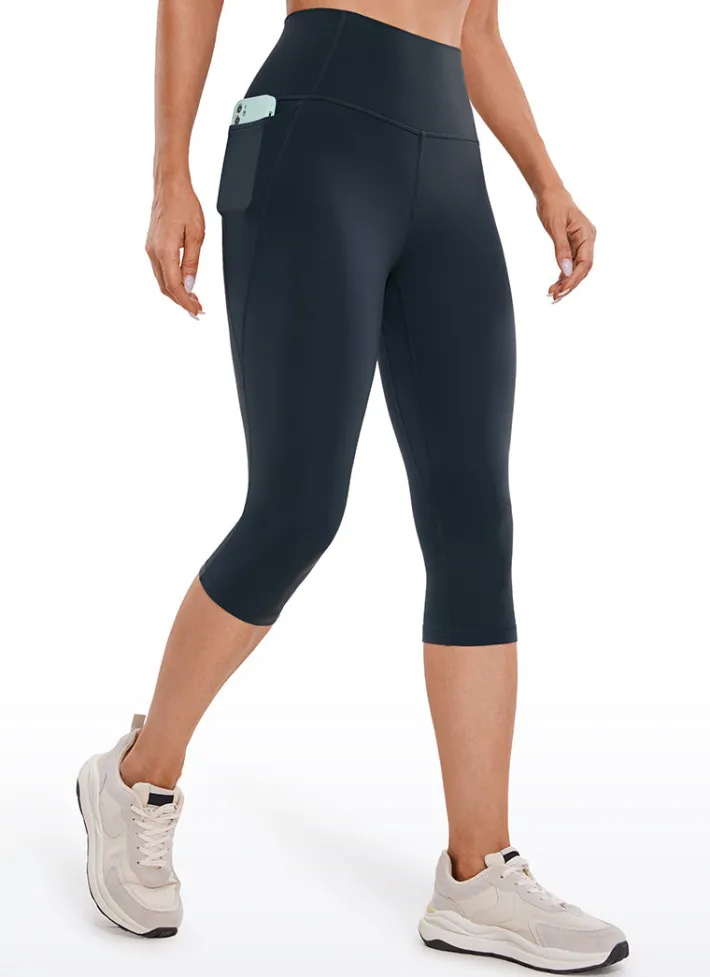 New CRZ YOGA Butterluxe Yoga Pockets Capris Leggings 17''
