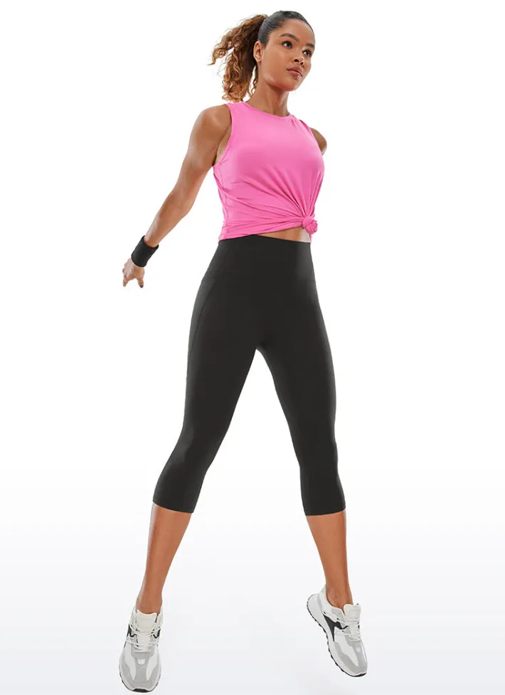 Hot CRZ YOGA Butterluxe Yoga Pockets Capris Leggings 19''