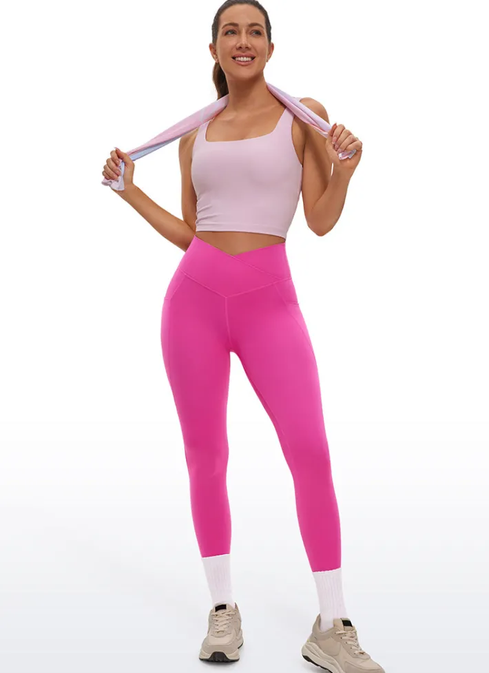 Flash Sale CRZ YOGA Butterluxe Yoga Pockets Leggings 25''- V Cross Waist