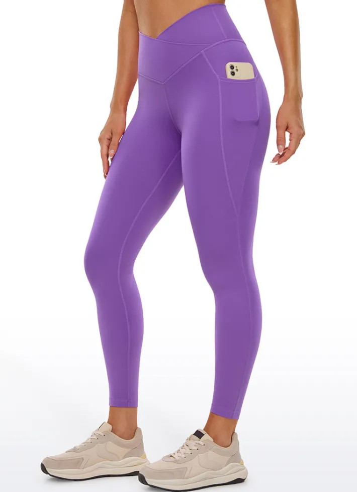 Flash Sale CRZ YOGA Butterluxe Yoga Pockets Leggings 25''- V Cross Waist