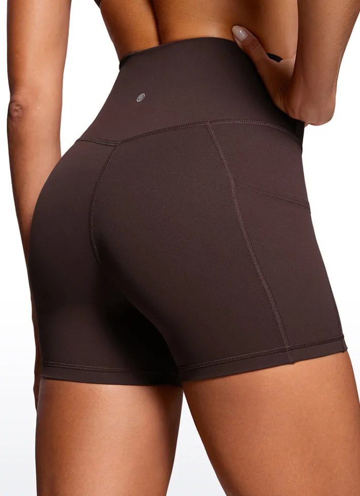 Discount CRZ YOGA Butterluxe Yoga Pockets Shorts 4''- V Cross Waist