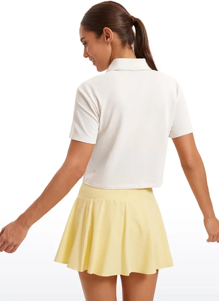 Best Sale CRZ YOGA 3 Button Collared Quick Dry Cropped Tennis Polo