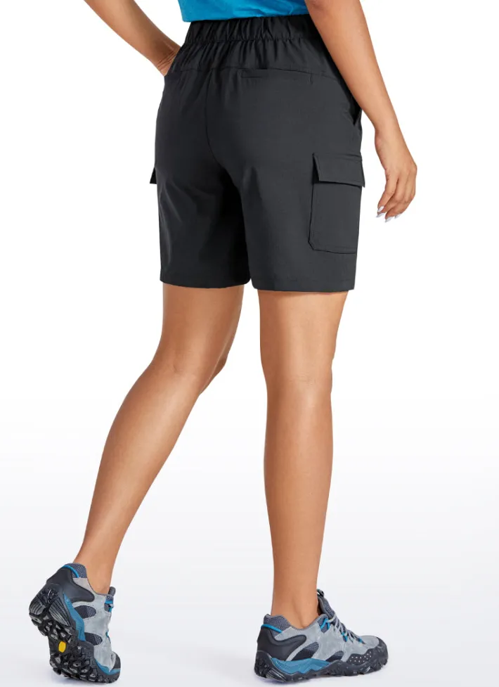 Store CRZ YOGA Cargo Mid-Rise Hiking Shorts with Belt Loops 7"