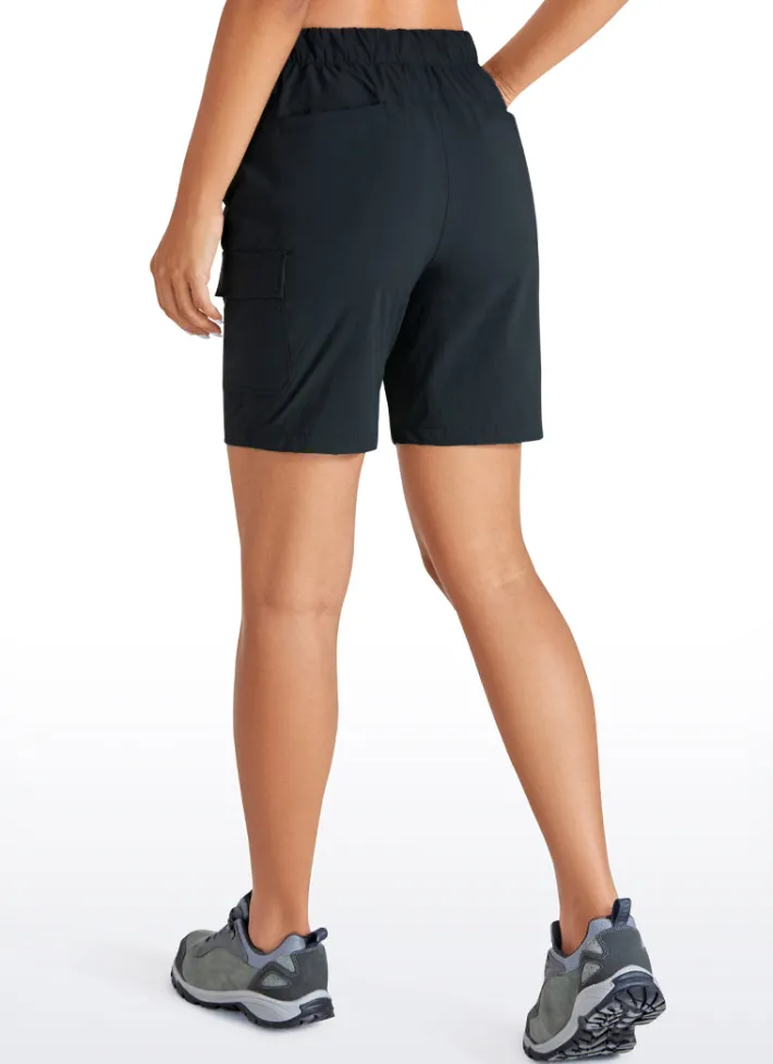 Store CRZ YOGA Cargo Mid-Rise Hiking Shorts with Belt Loops 7"